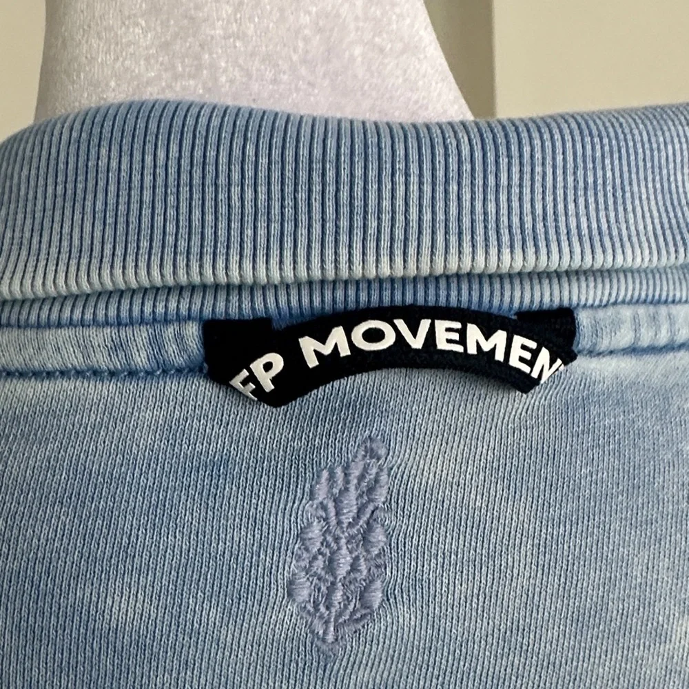 FP Movement by Free People Light Blue Cowl Neck Sweater